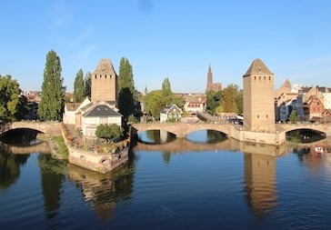 Ponts couverts de Strasbourg en Alsace 